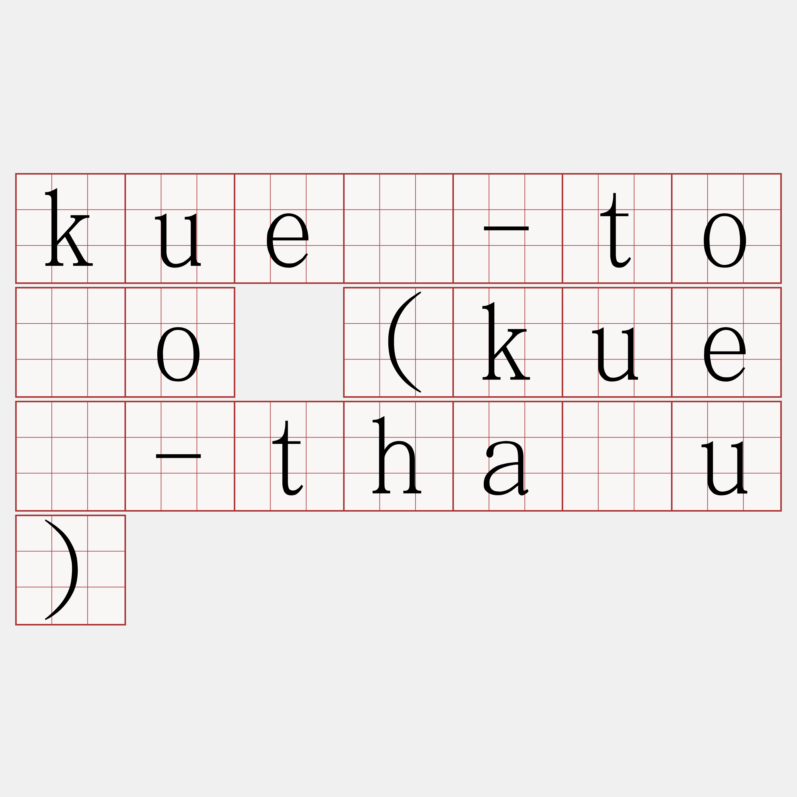 kuè-tōo (kuè-thâu)